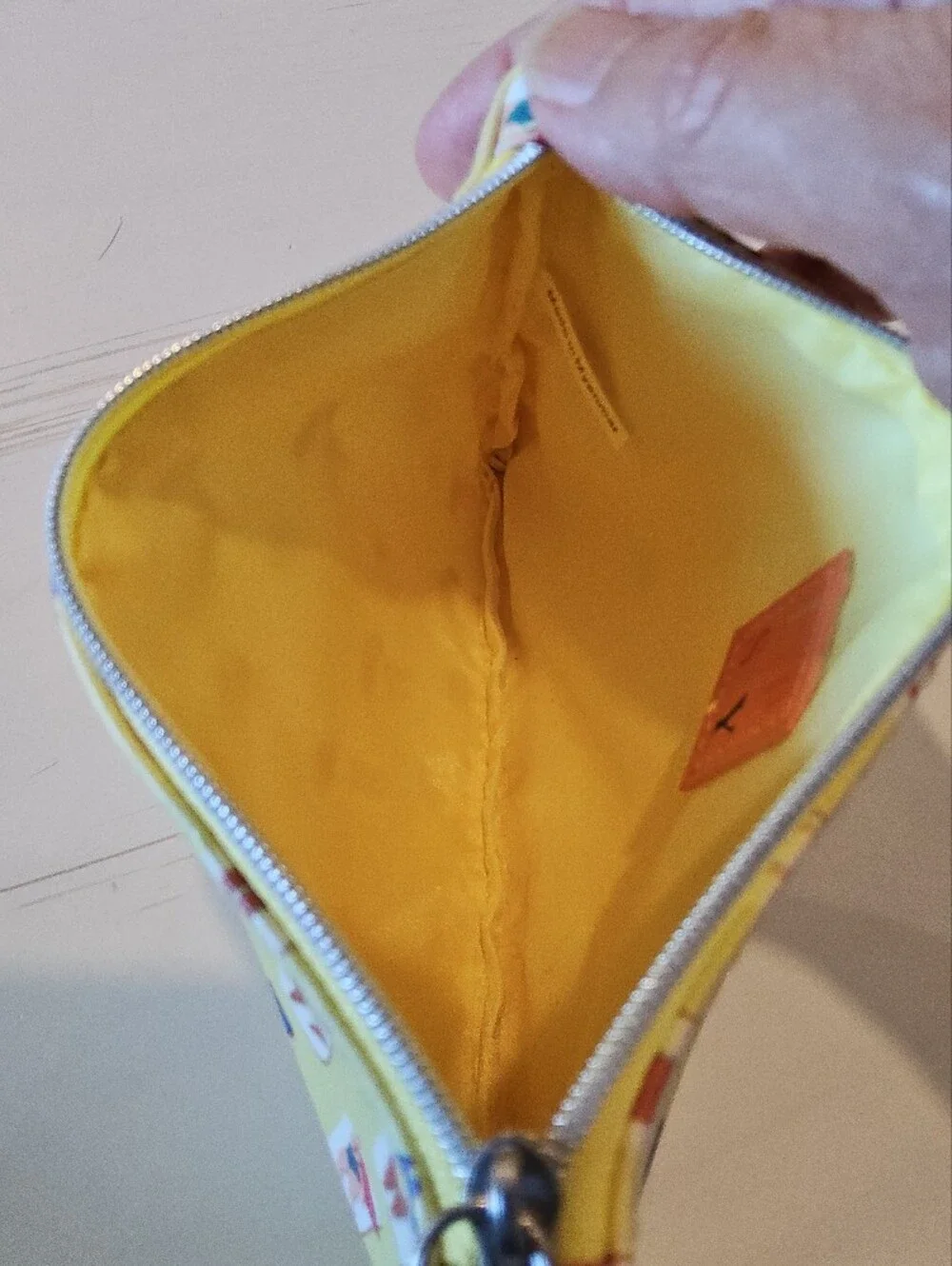 ipsi Yellow Beach Print Zip Pouch